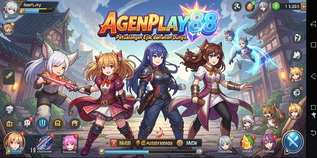 Tampilan gameplay seru dalam dunia Anime yang memukau.