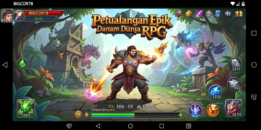 Tampilan mendebarkan dari gameplay RPG BIGCOR78, penuh aksi dan strategi.