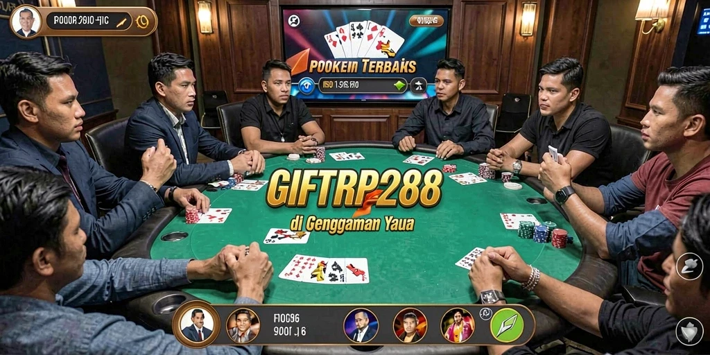 Tampilan screenshot GIFTRP288 dengan pemain poker yang terlibat dalam permainan.