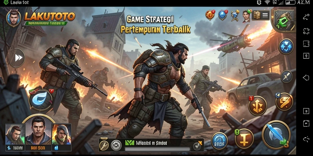 Tampilan gameplay mendebarkan dalam <strong>LAKUTOTO</strong> dengan strategi pertempuran yang canggih.