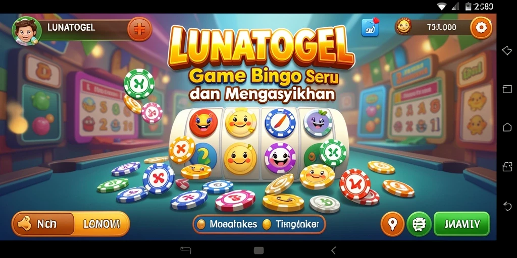 Tampilan gameplay seru dalam LUNATOGEL yang menarik.