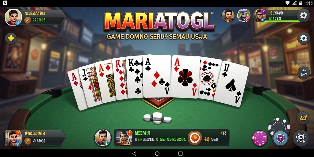 Tampilan gameplay Domino yang seru dan interaktif di MARIATOGL.