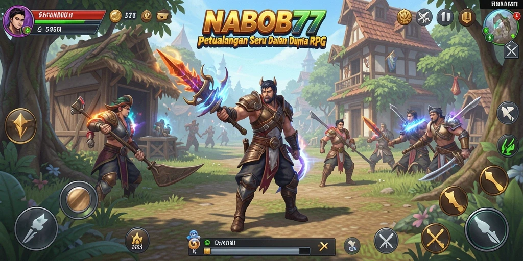 Tangkapan layar menunjukkan pemain beraksi dalam pertarungan RPG yang menegangkan.
