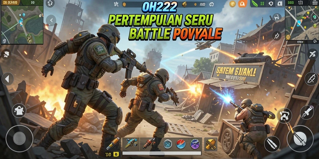Tampilan gameplay seru dalam OH222 dengan fitur Battle Royale.