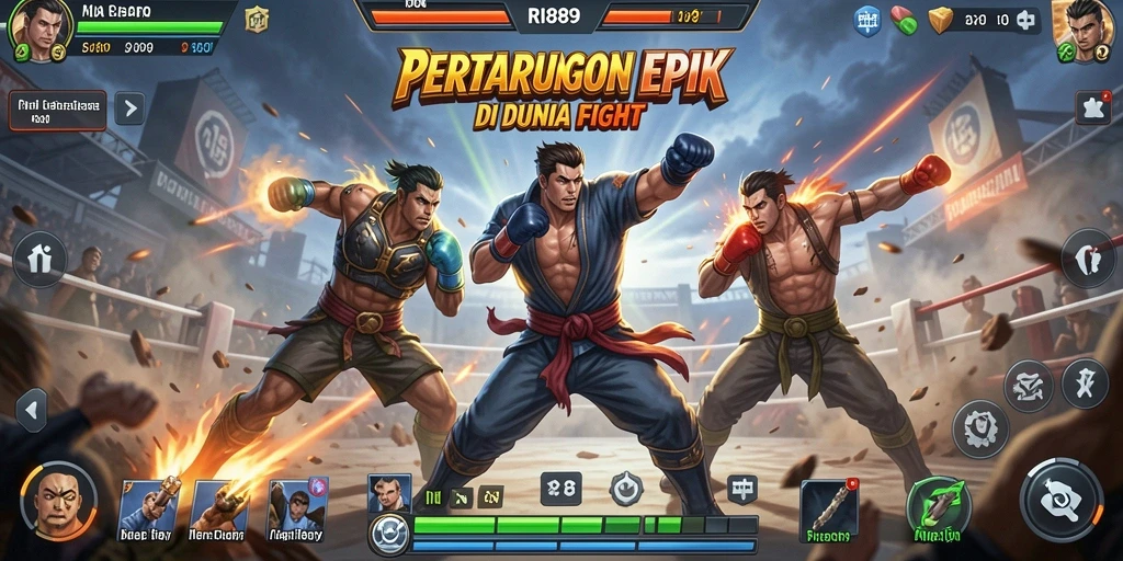 Gambaran menarik dari gameplay Fighting yang menggugah semangat.