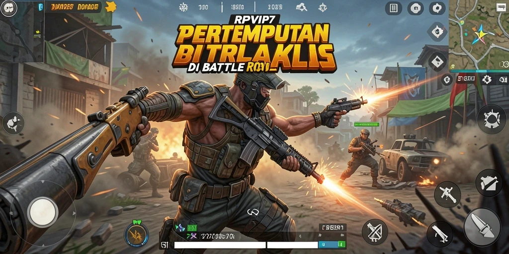 Tampilan duel intens di RPVIP7 saat pertarungan Battle Royale.