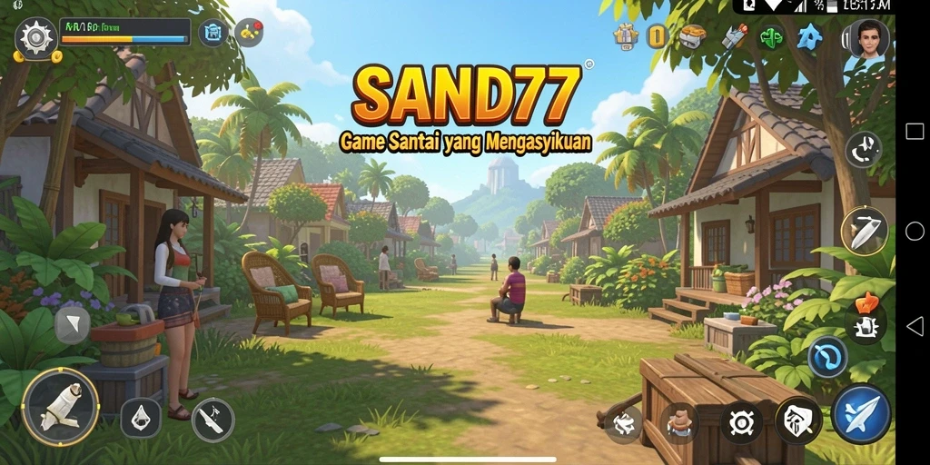 Tampilan gameplay yang seru dan interaktif dari SAND77.
