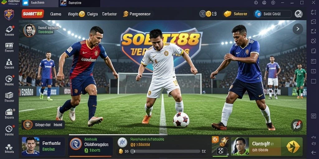 Screenshot gameplay SOBET88 menampilkan aksi mendebarkan dalam olahraga.