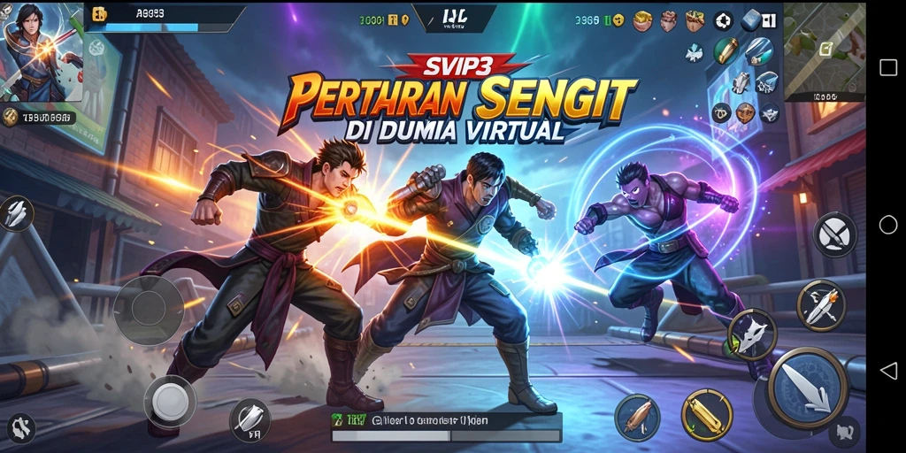 Tampilan gameplay SVIP3 yang penuh aksi dan pertarungan spektakuler.