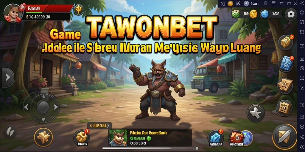 Screenshot gameplay TAWONBET menampilkan aksi pengumpulan sumber daya yang seru.